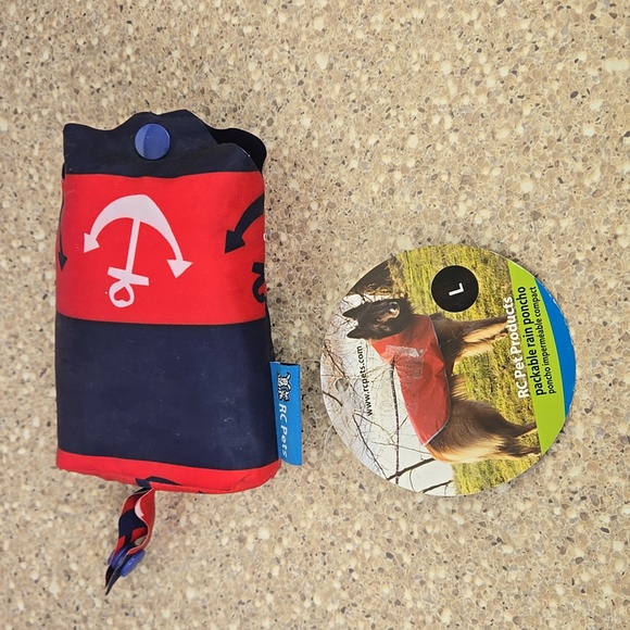 Dog Rain Poncho rain jacket size large new! Anchor style - Picture 1 of 4